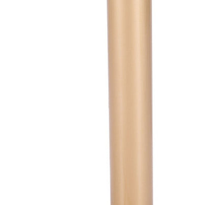 30" White and Gold Wood and Steel Pedestal End Table HomeRoots