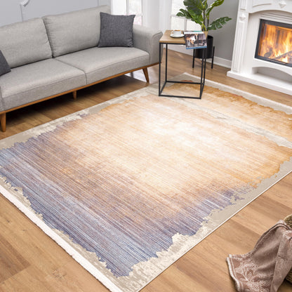 2’ x 10’ Beige Faded Sunset Runner Rug