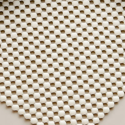 2' x 4' Ivory Striped Weave Non Slip Rug Pad