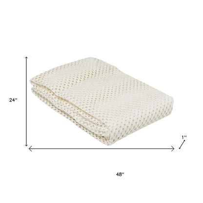 2' x 4' Ivory Striped Weave Non Slip Rug Pad HomeRoots