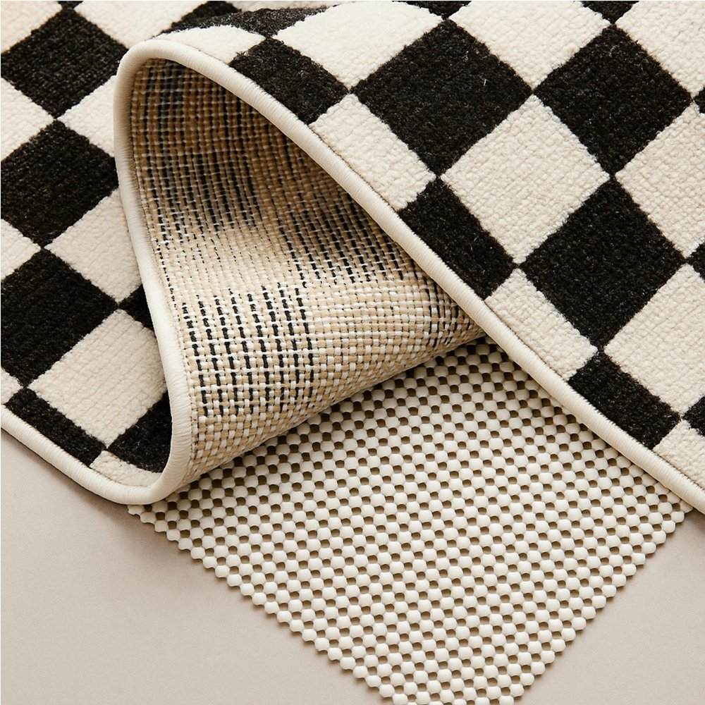 2' x 4' Ivory Striped Weave Non Slip Rug Pad HomeRoots