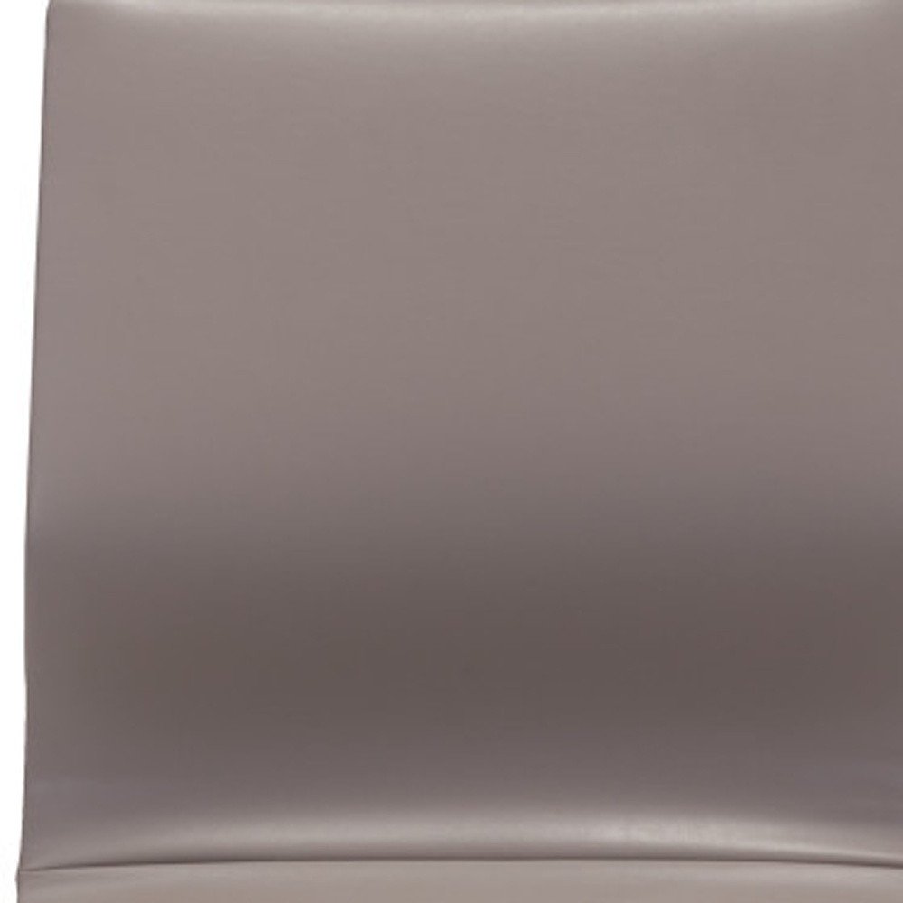Taupe and Silver Swivel Faux Leather Conference Office Chair HomeRoots