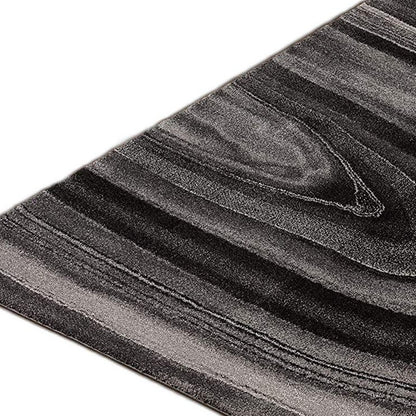 4’ x 6’ Dark Gray Abstract Illusional Area Rug