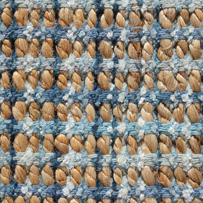 8' X 10' Blue Dhurrie Hand Woven Area Rug