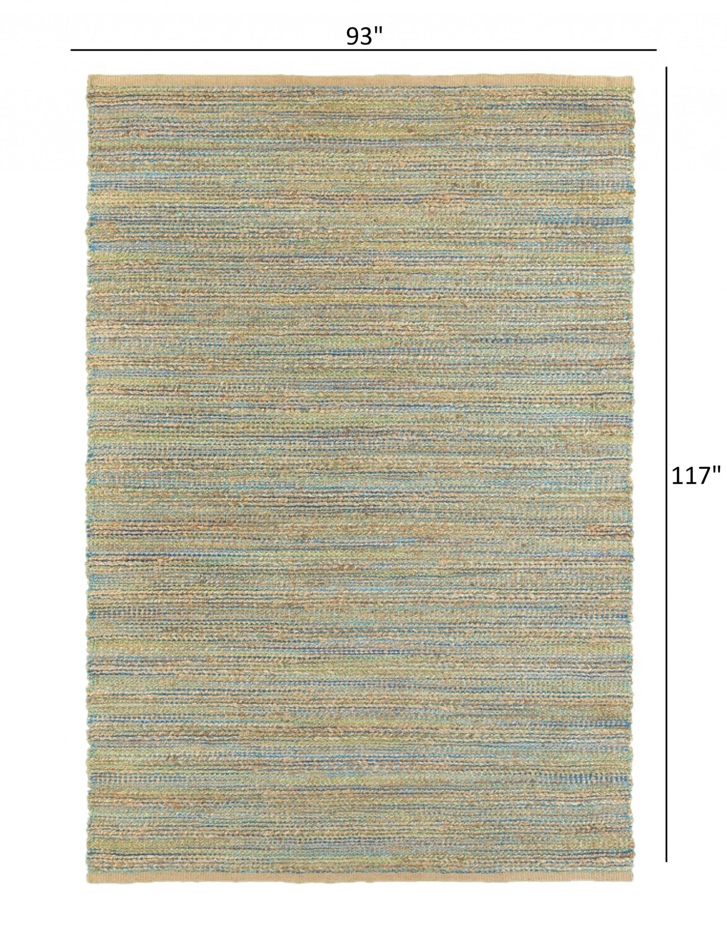 5’ x 8’ Multitoned Braided Jute Area Rug