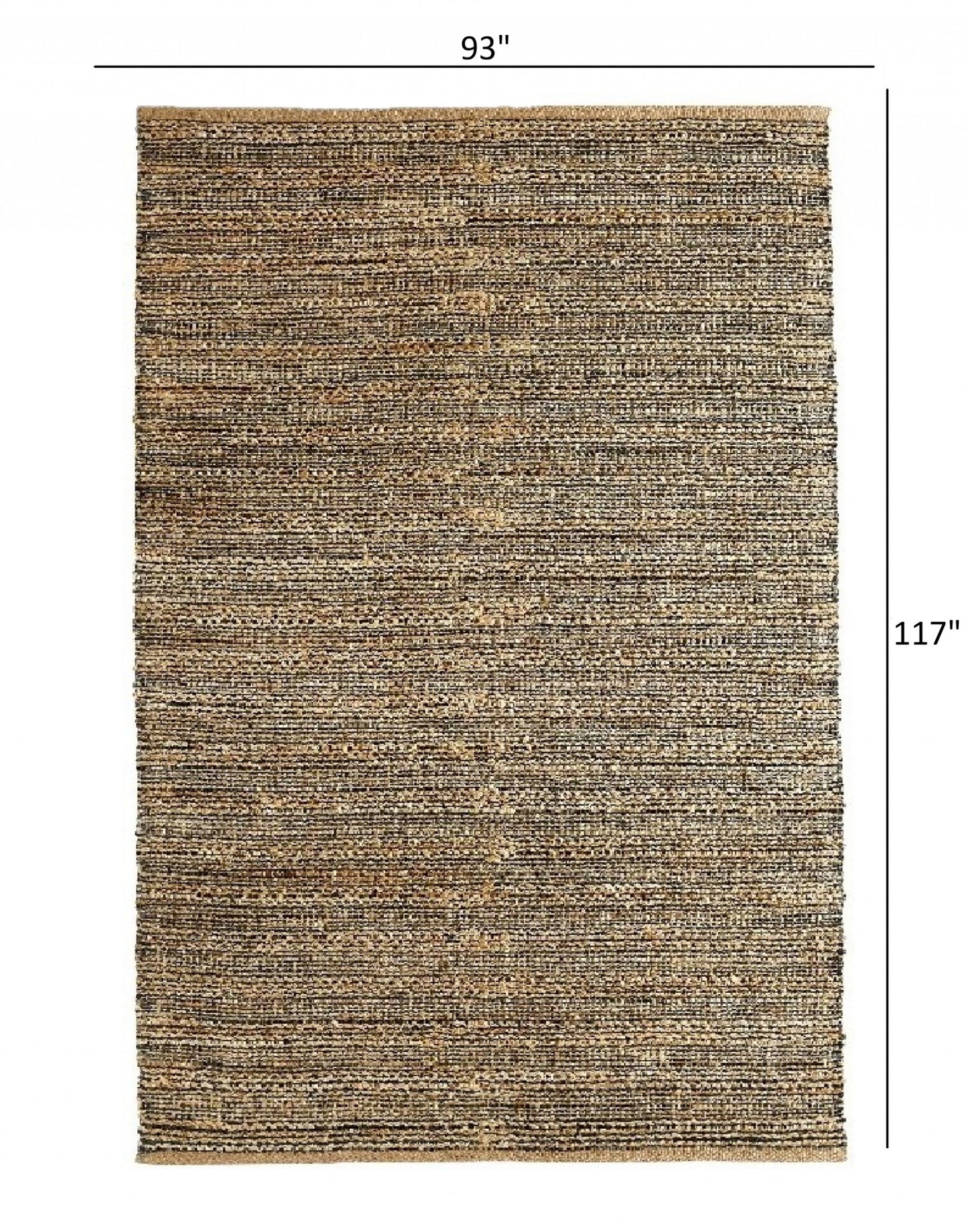 5' X 8' Natural Dhurrie Hand Woven Area Rug