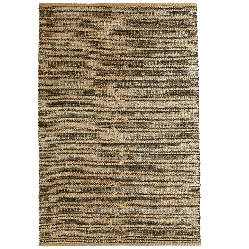 5' X 8' Natural Dhurrie Hand Woven Area Rug