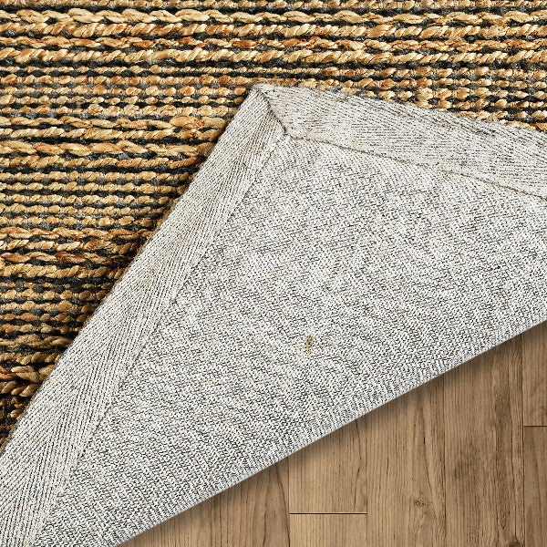 5' X 8' Natural Dhurrie Hand Woven Area Rug