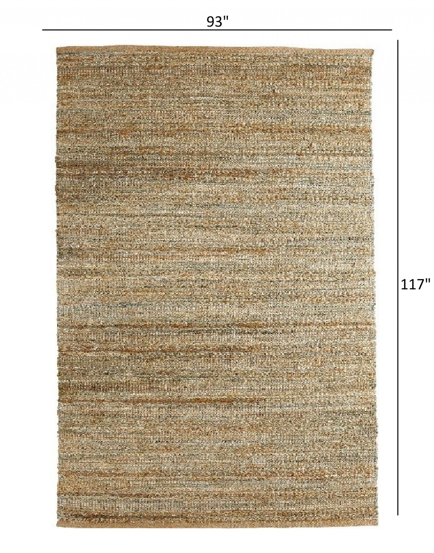 8' X 10' Natural Dhurrie Hand Woven Area Rug