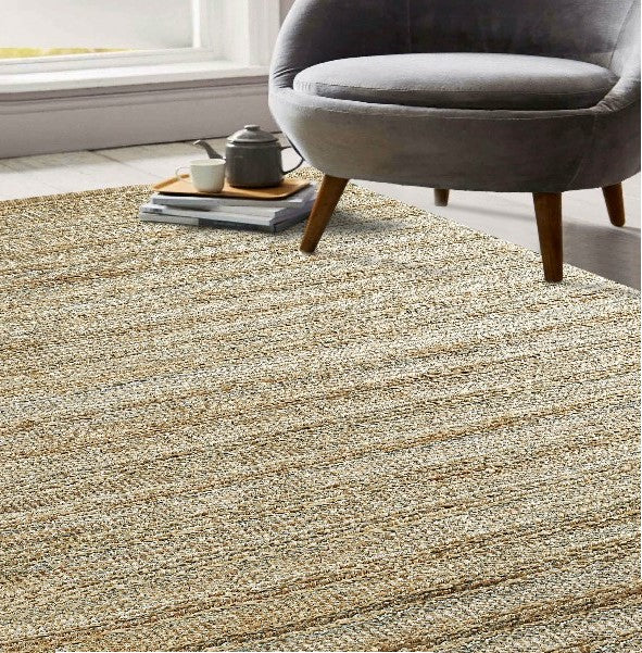 8' X 10' Natural Dhurrie Hand Woven Area Rug