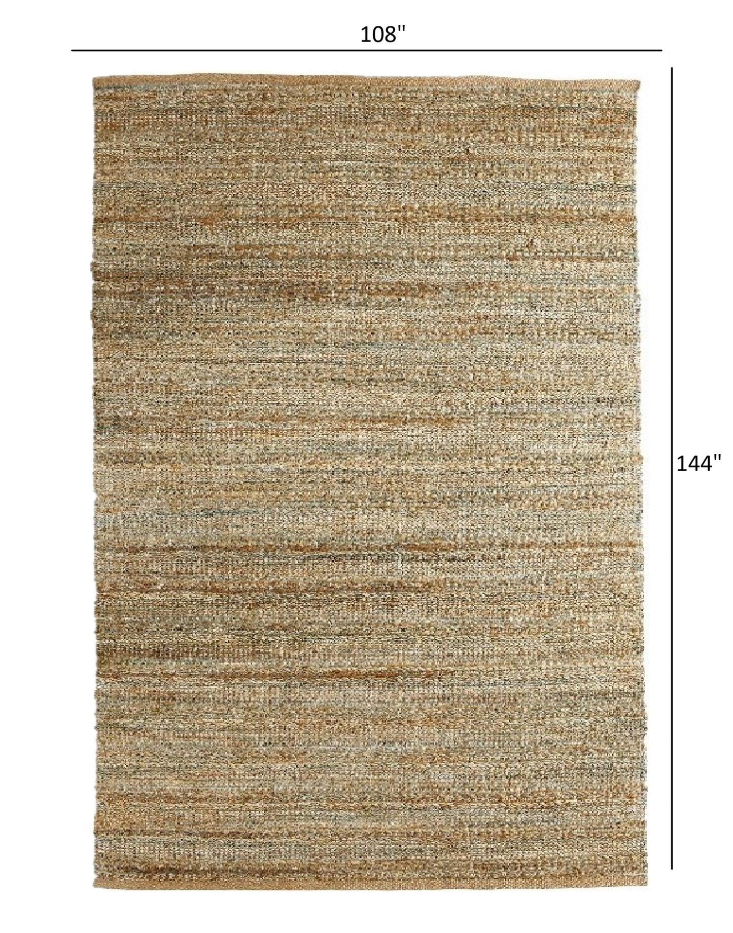 8' X 10' Natural Dhurrie Hand Woven Area Rug