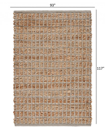 5' X 8' Brown Dhurrie Hand Woven Area Rug