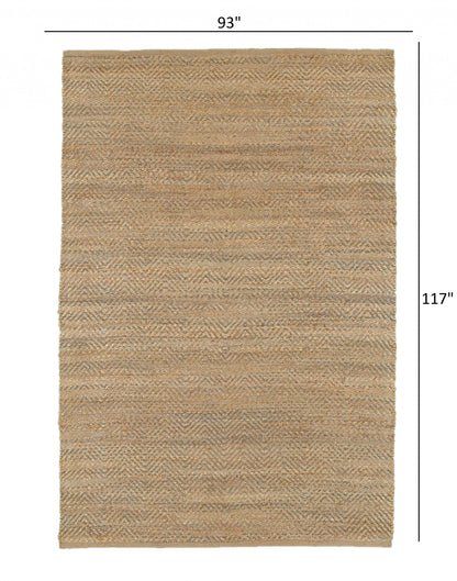 5' X 8' Brown Dhurrie Hand Woven Area Rug