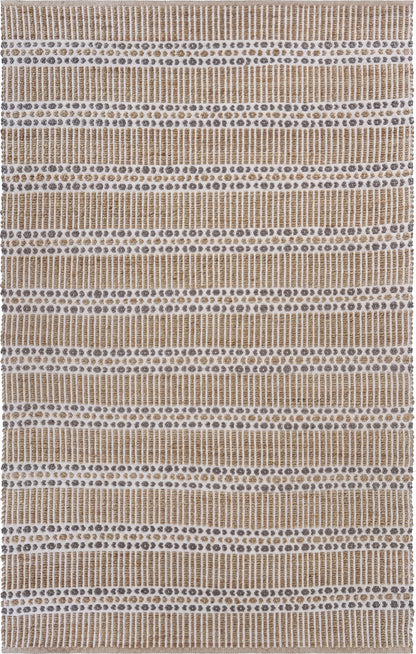 5' X 8' Gray And Ivory Dhurrie Hand Woven Area Rug