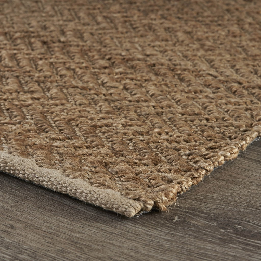 5’ x 8’ Natural Toned Chevron Pattern Area Rug