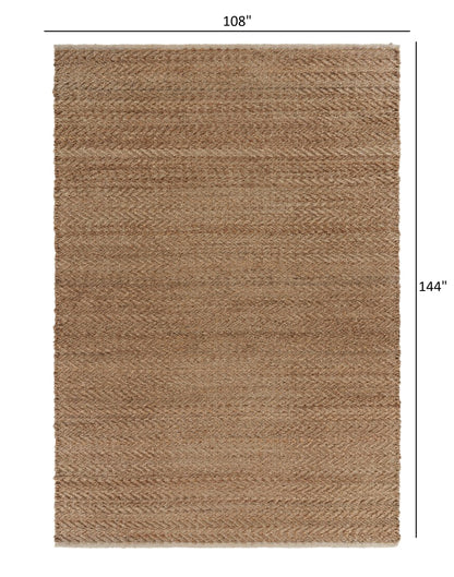 5’ x 8’ Natural Toned Chevron Pattern Area Rug