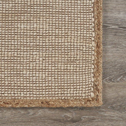 5' X 8' Tan Hand Loomed Area Rug