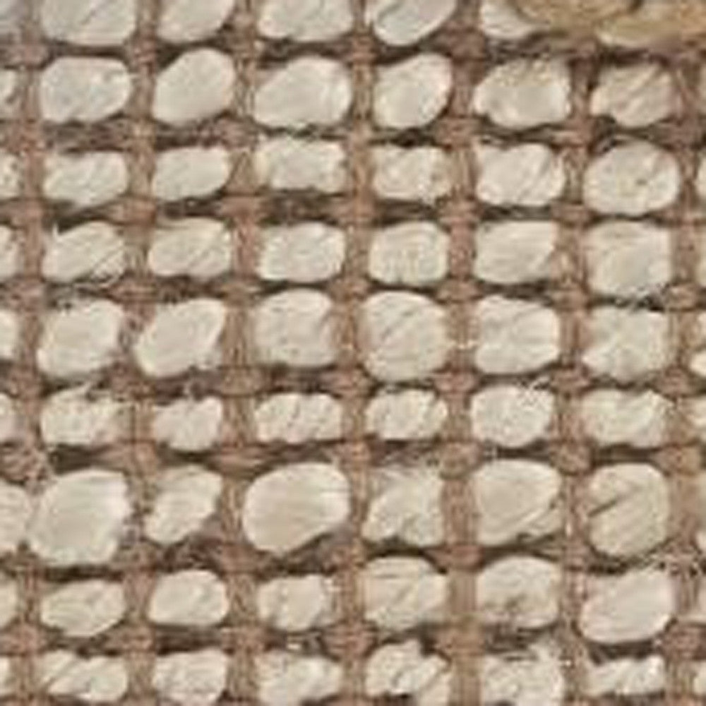 5' X 8' Tan Hand Loomed Area Rug