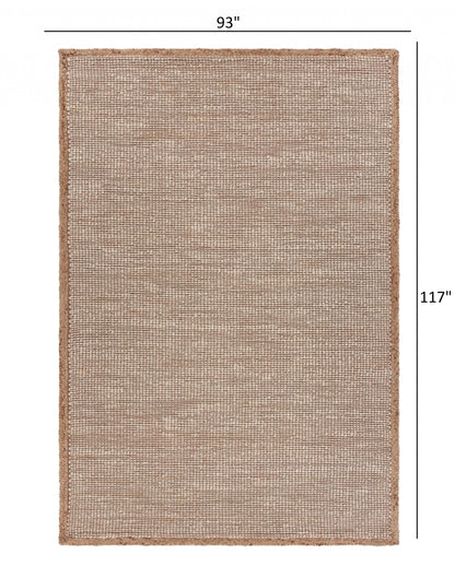 5' X 8' Tan Hand Loomed Area Rug