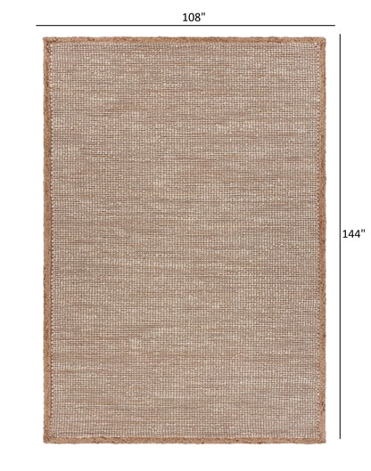 5' X 8' Tan Hand Loomed Area Rug