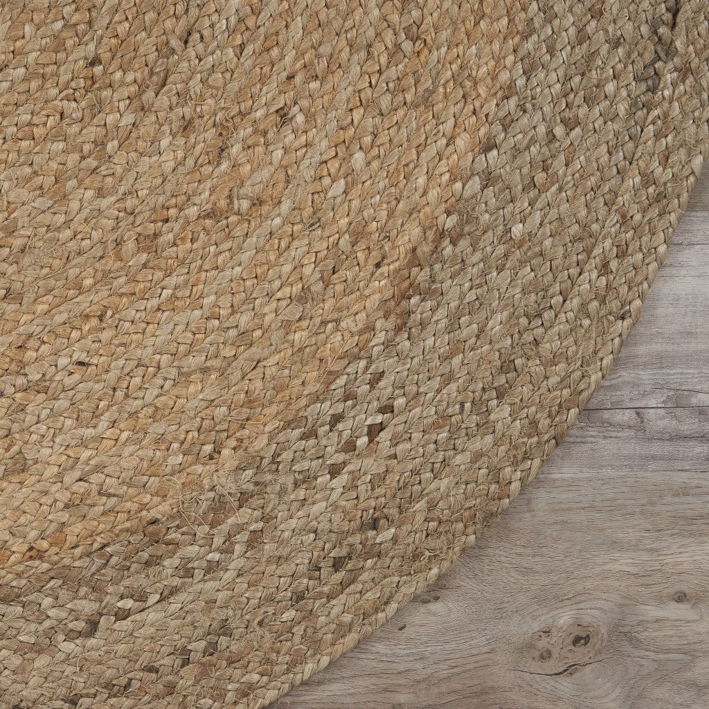 7’ Natural Toned Oval Shaped Area Rug