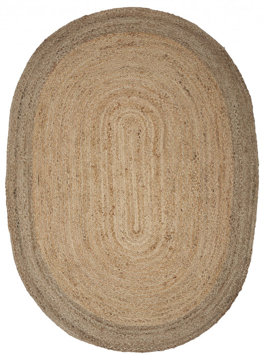 9‚Äö√Ñ√∂‚àö√ë‚àö¬• Natural Toned Oval Shaped Area Rug - 108.0" (H) x 84.0" (W) x 0.5" (D)