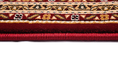 2’ x 10’ Red and Beige Medallion Runner Rug