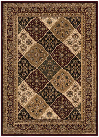 13' Runner Red and Beige Oriental Power Loom Runner Rug - 0.6" (L) x 156.0" (W) x 27.0" (H)