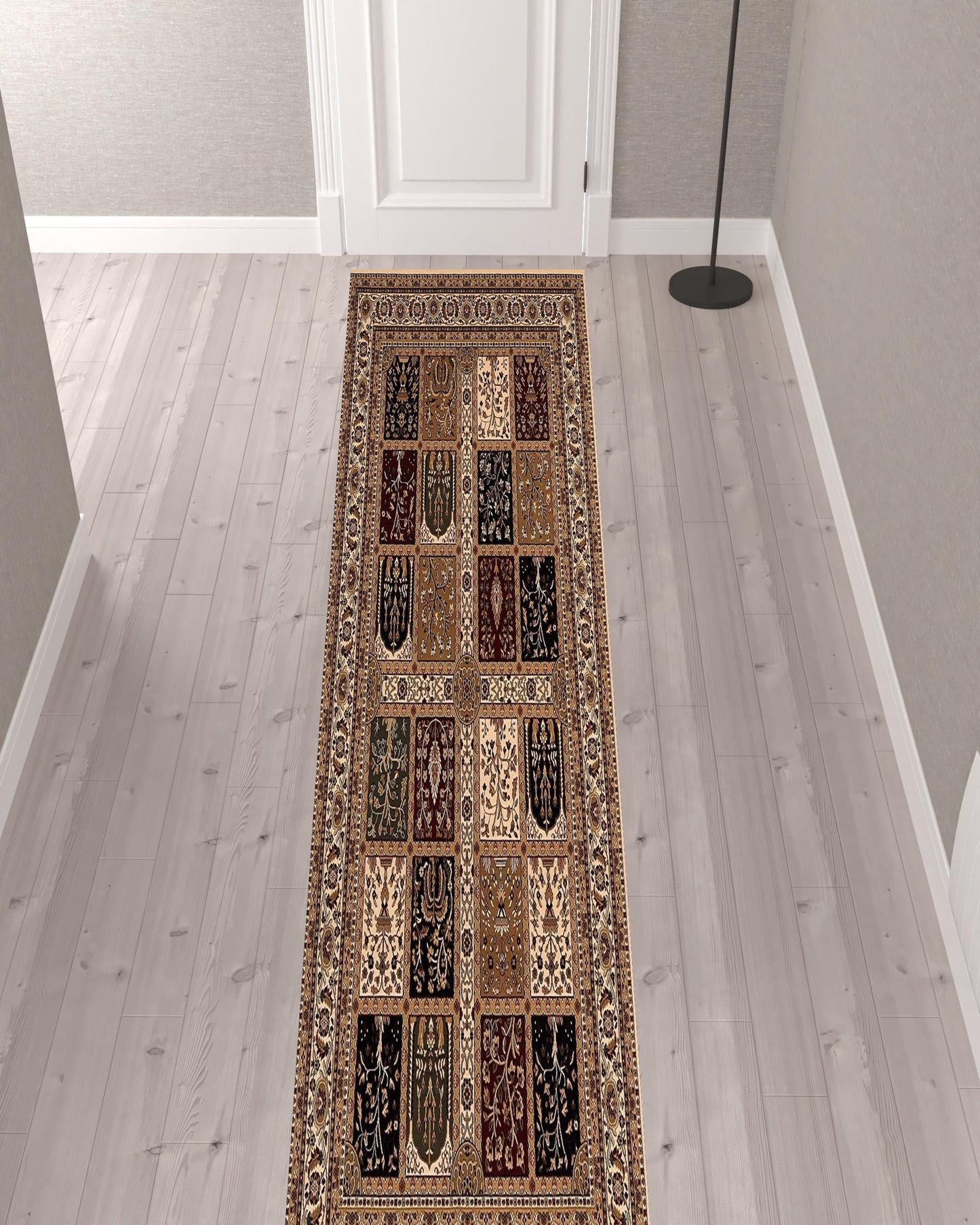 2’ x 10’ Cream Traditional Decorative Runner Rug