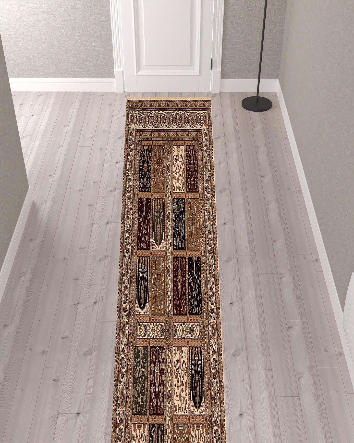 2’ x 10’ Cream Traditional Decorative Runner Rug