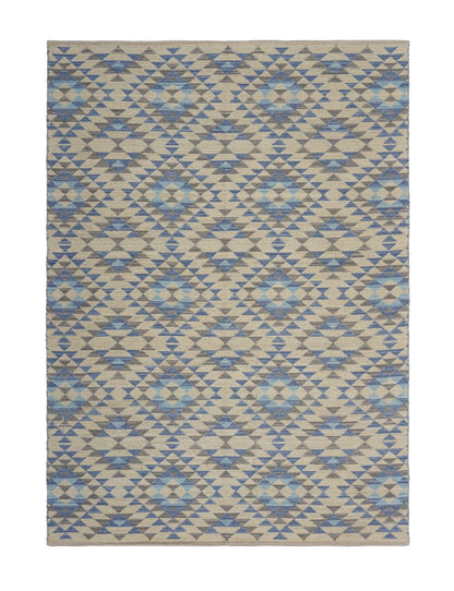 3’ x 5’ Blue Decorative Lattice Area Rug