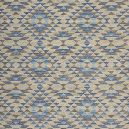 3’ x 5’ Blue Decorative Lattice Area Rug