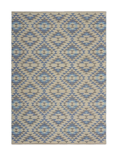 3’ x 5’ Blue Decorative Lattice Area Rug