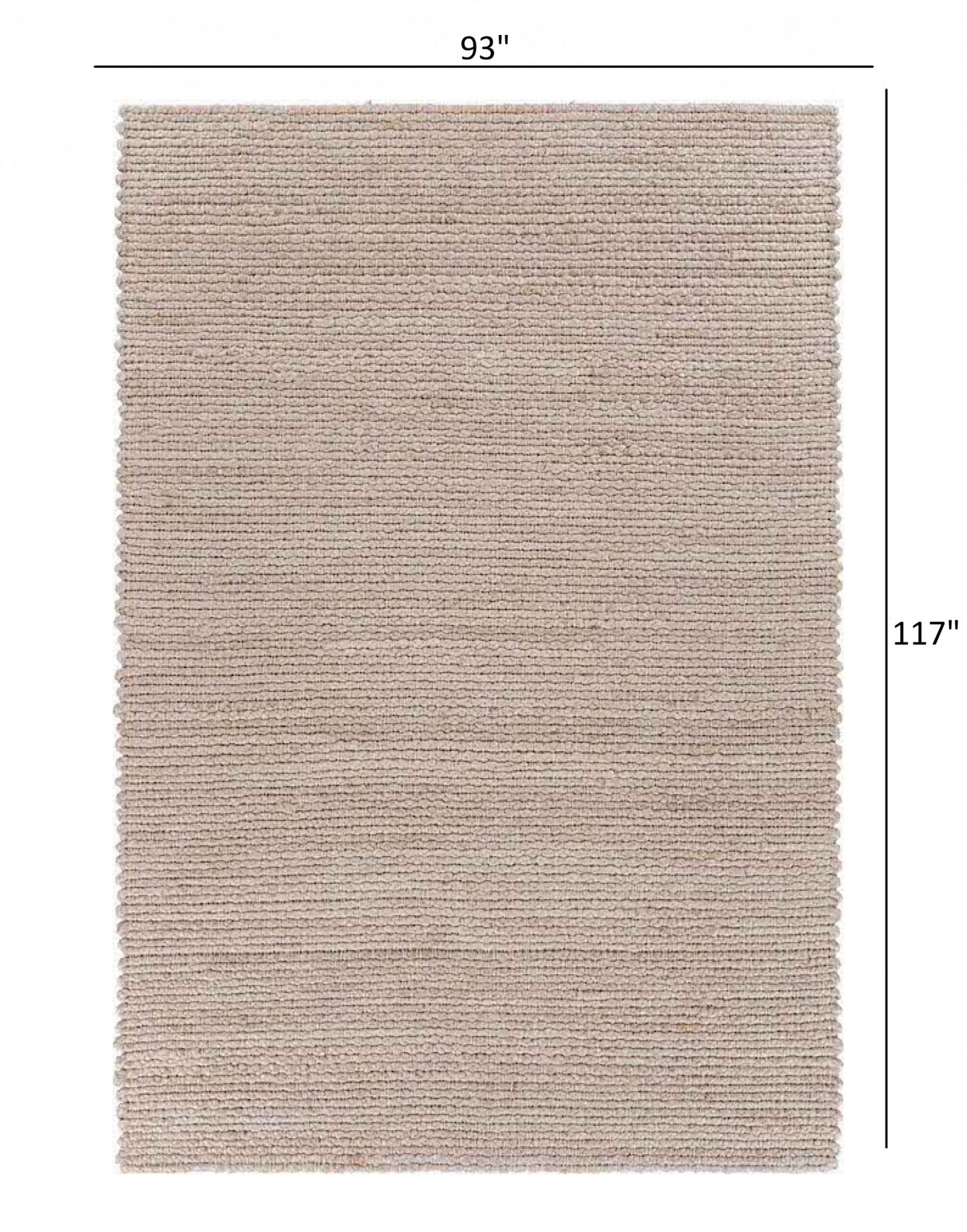 5’ x 8’ Natural Bleached Contemporary Area Rug