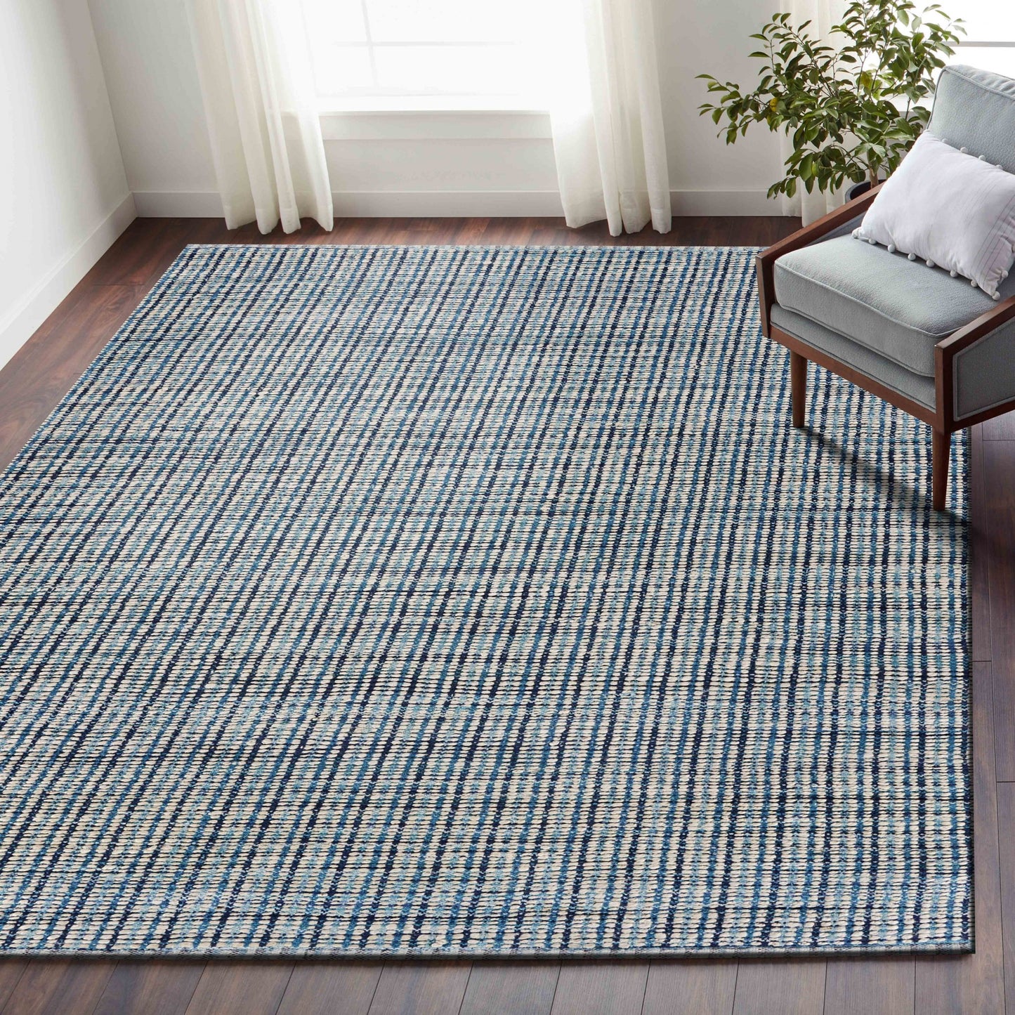 5’ x 8’ Classic Blue Jute Area Rug