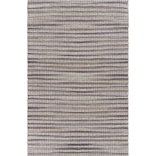 8’ x 10’ Brown and Gray Striped Area Rug