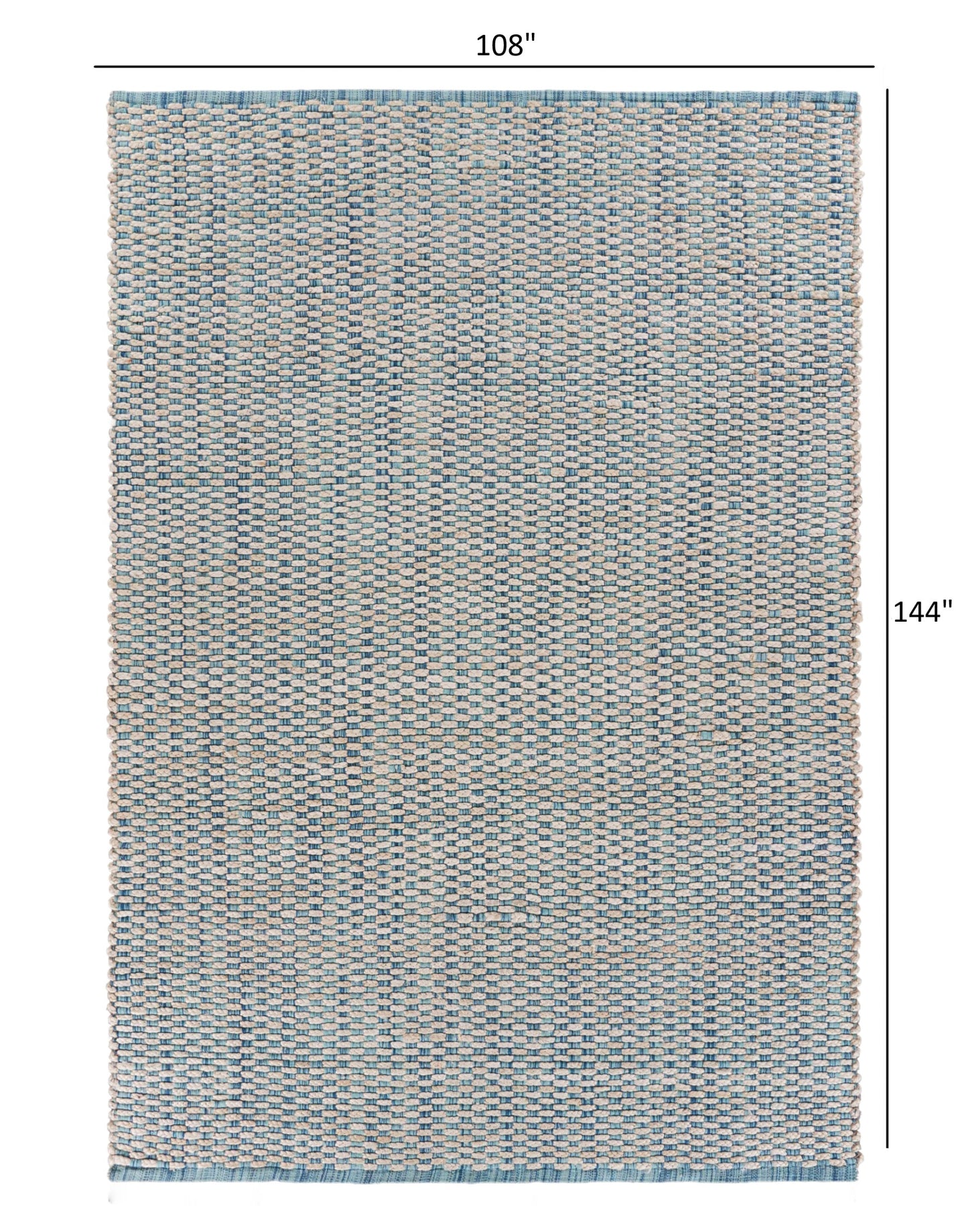 8’ x 10’ Blue and Beige Toned Area Rug