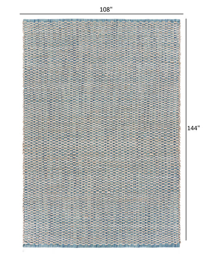 8’ x 10’ Blue and Beige Toned Area Rug