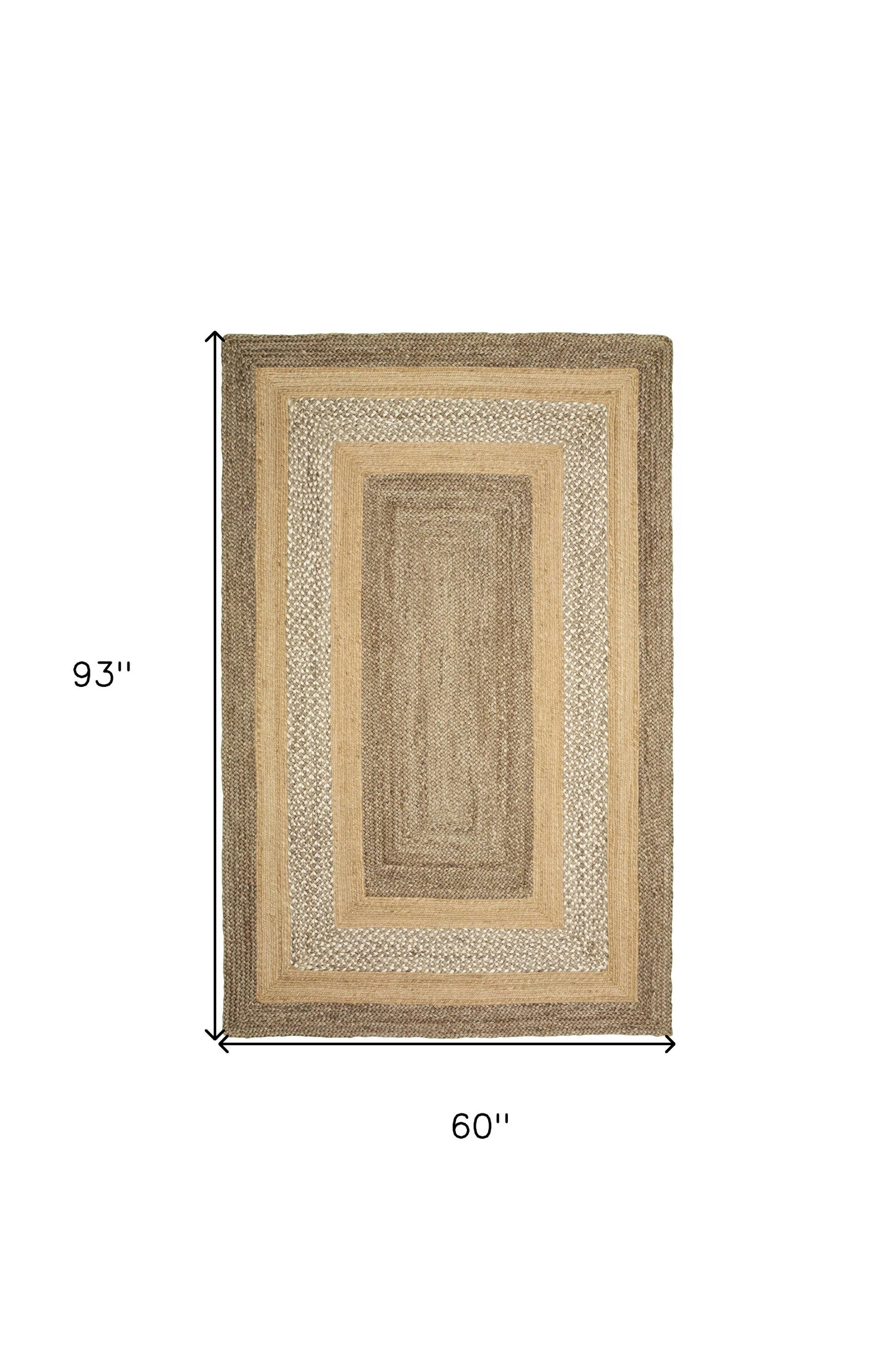 4’ x 6’ Tan and Beige Bordered Area Rug