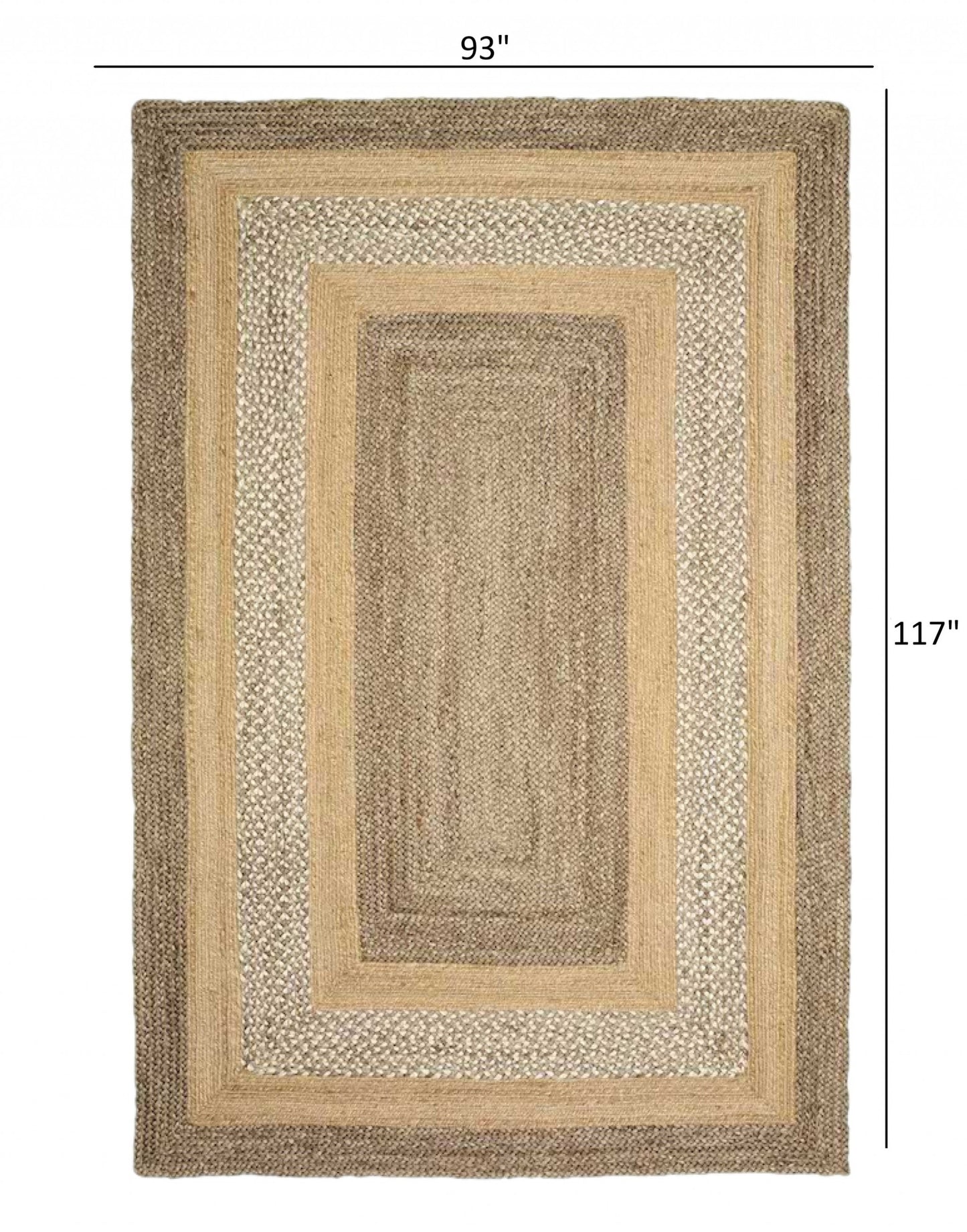 4’ x 6’ Tan and Beige Bordered Area Rug