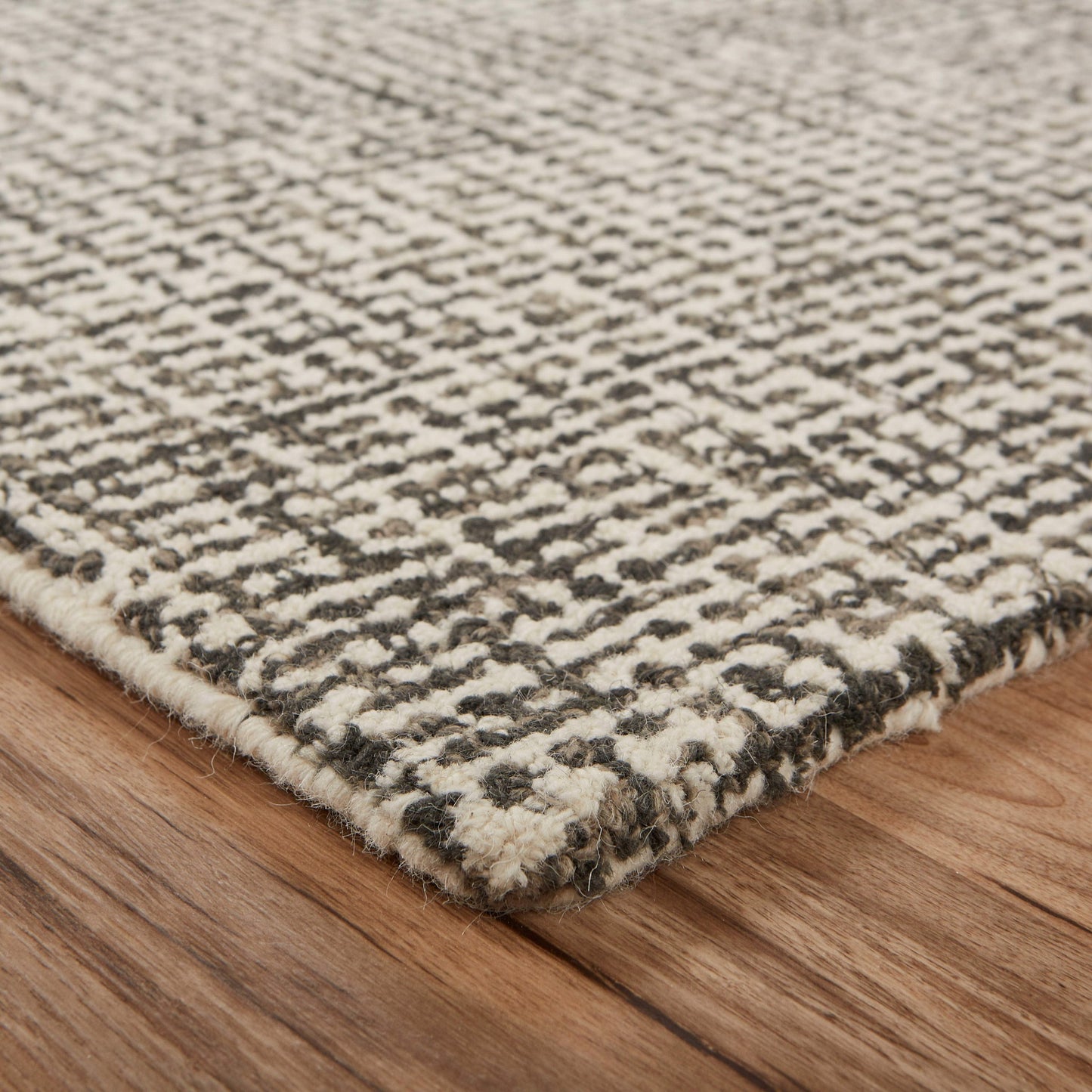 5' X 8' Gray Wool Dhurrie Handmade Area Rug