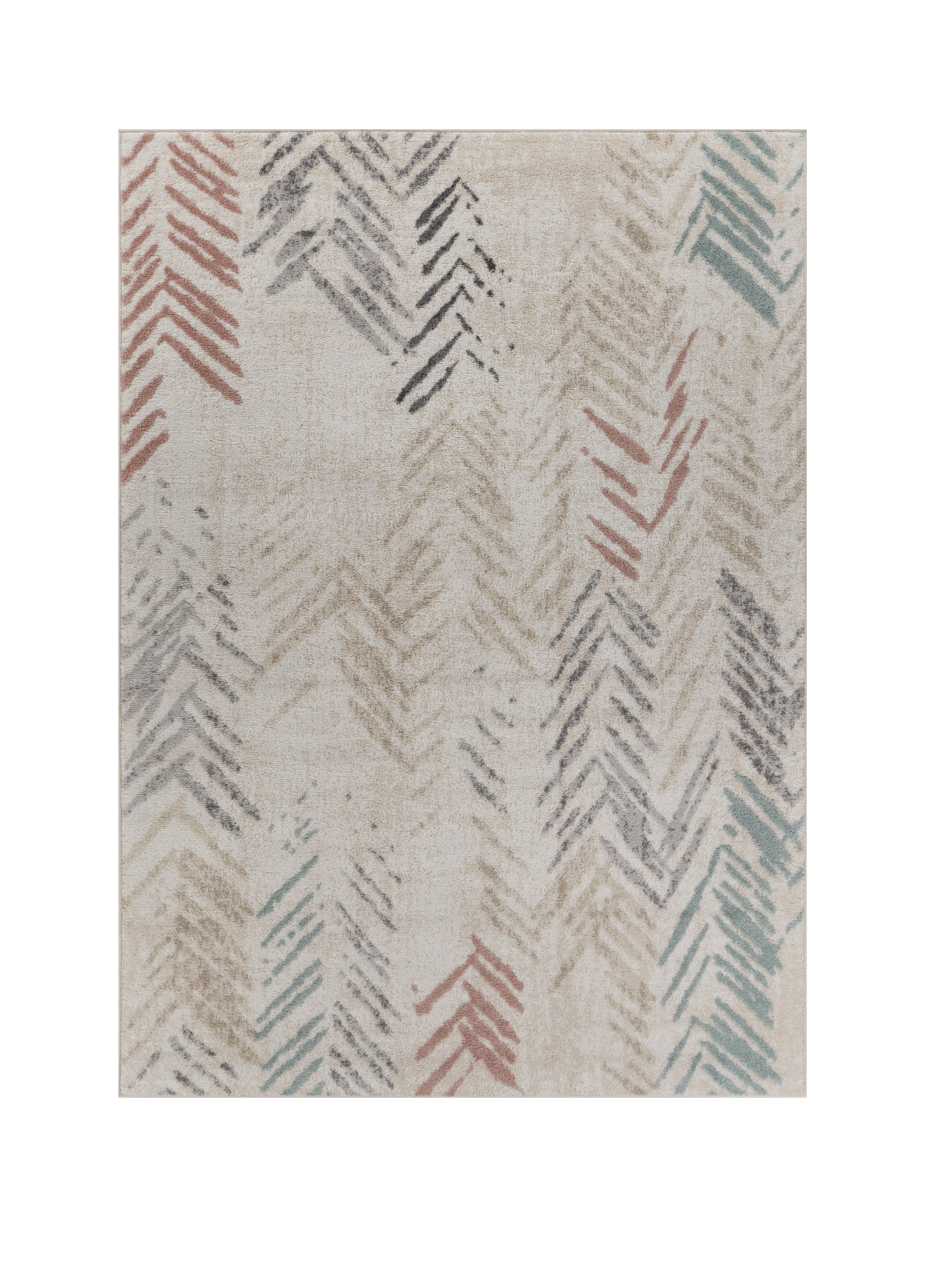 5’ x 7’ Ivory Eclectic Arrows Area Rug