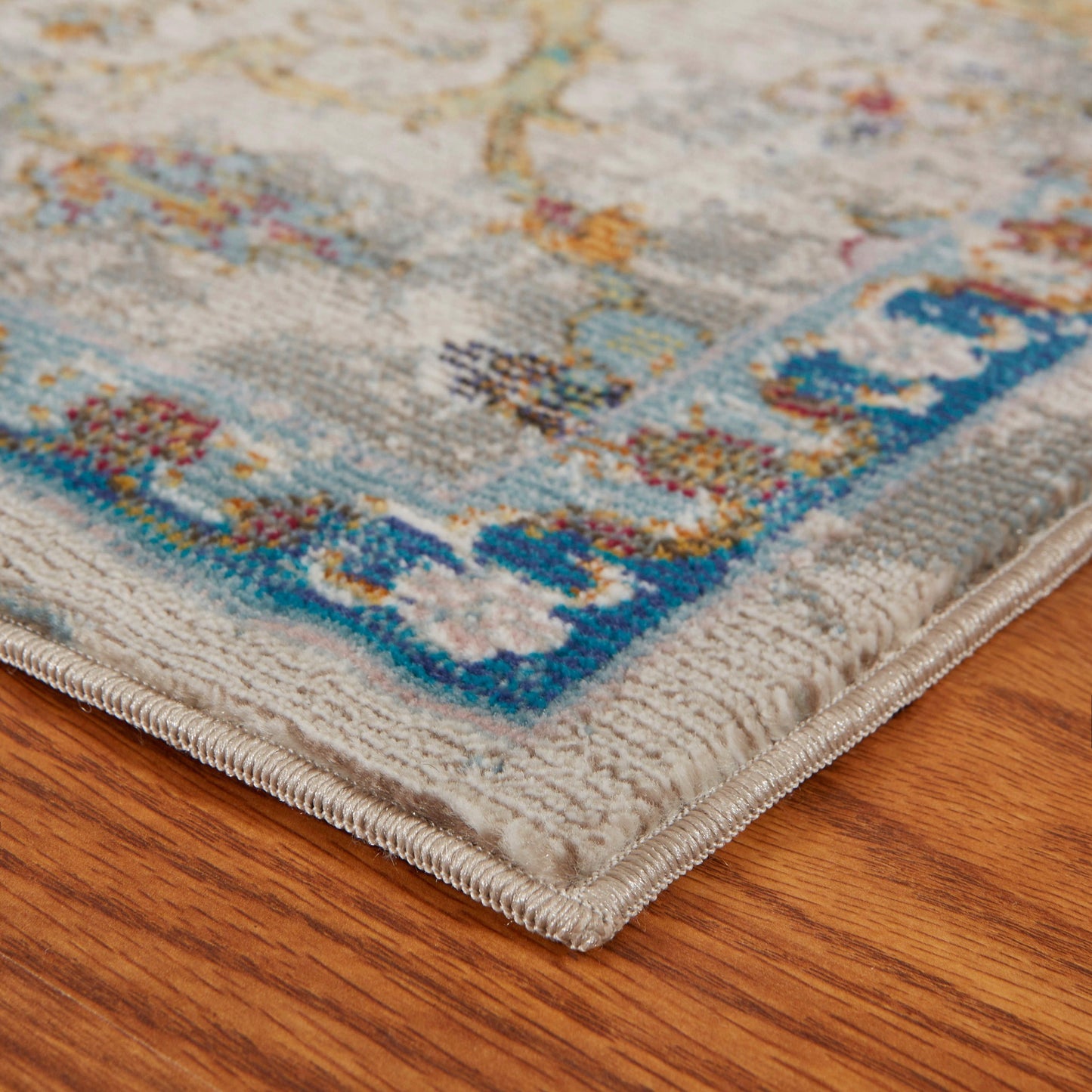 2’ x 9’ Beige Abstract Garden Runner Rug