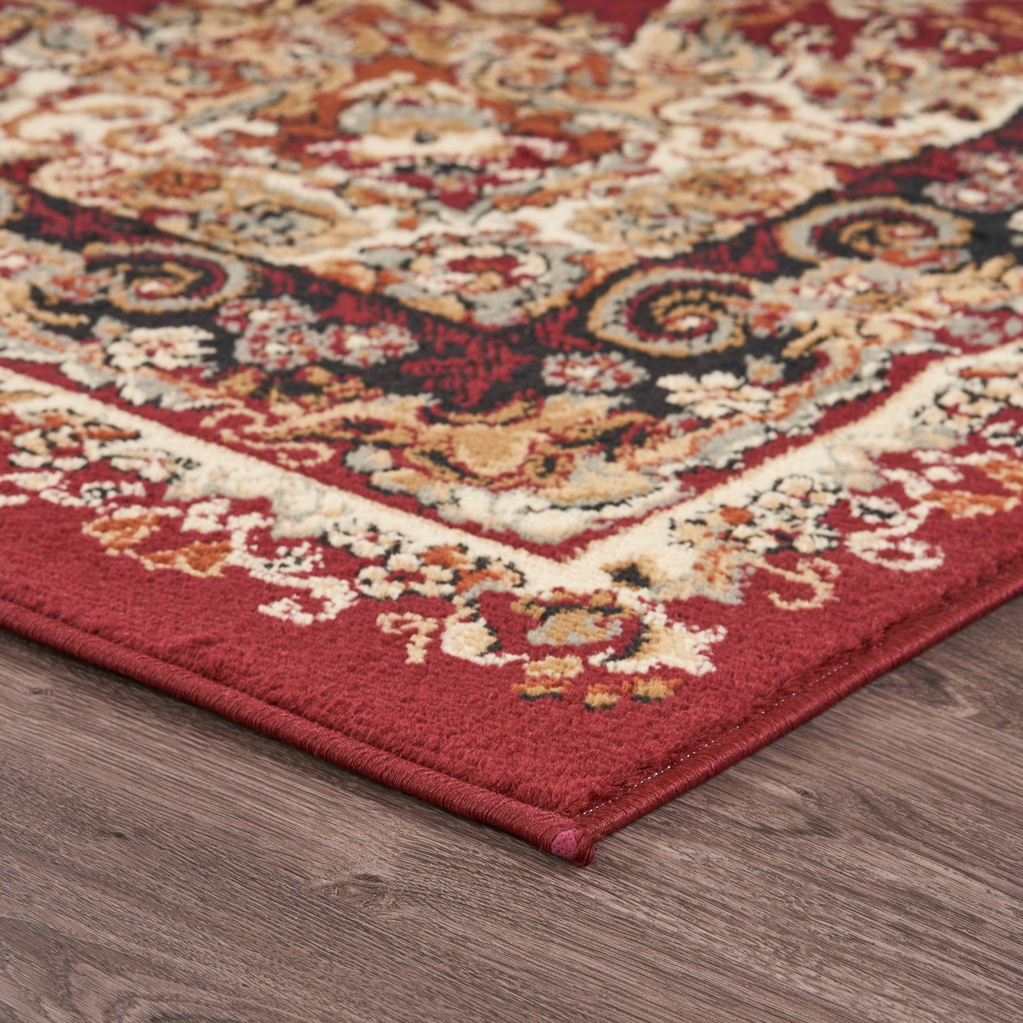 5’ x 7’ Red Royal Medallion Area Rug