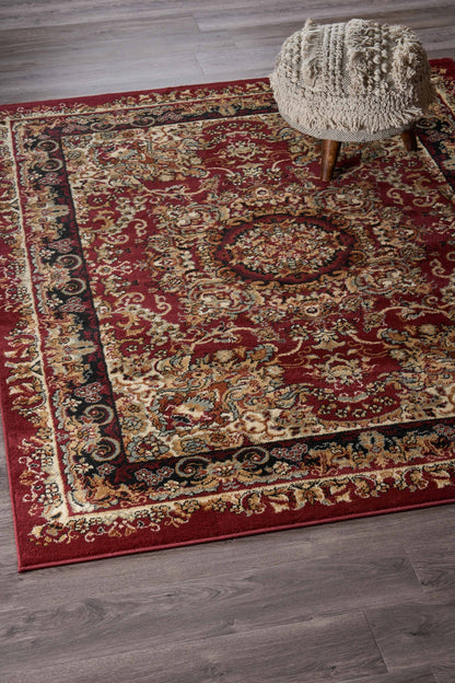 5’ x 7’ Red Royal Medallion Area Rug