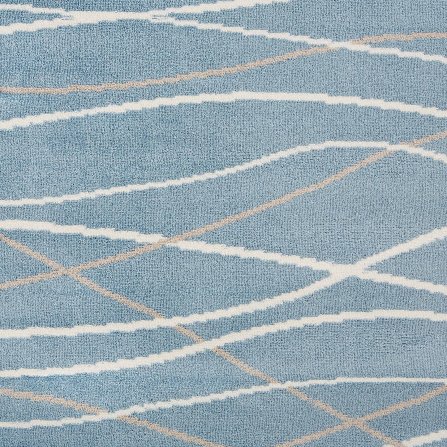 5’ x 7’ Blue Contemporary Waves Area Rug