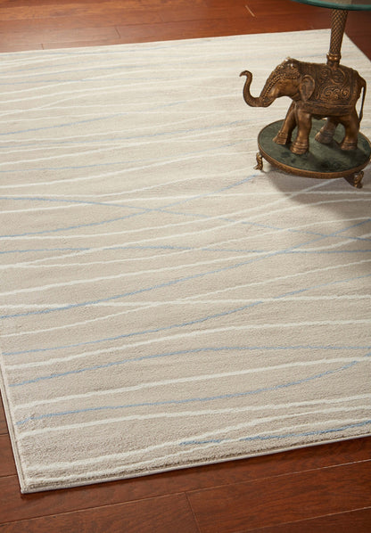 5’ x 7’ Gray Contemporary Waves Area Rug