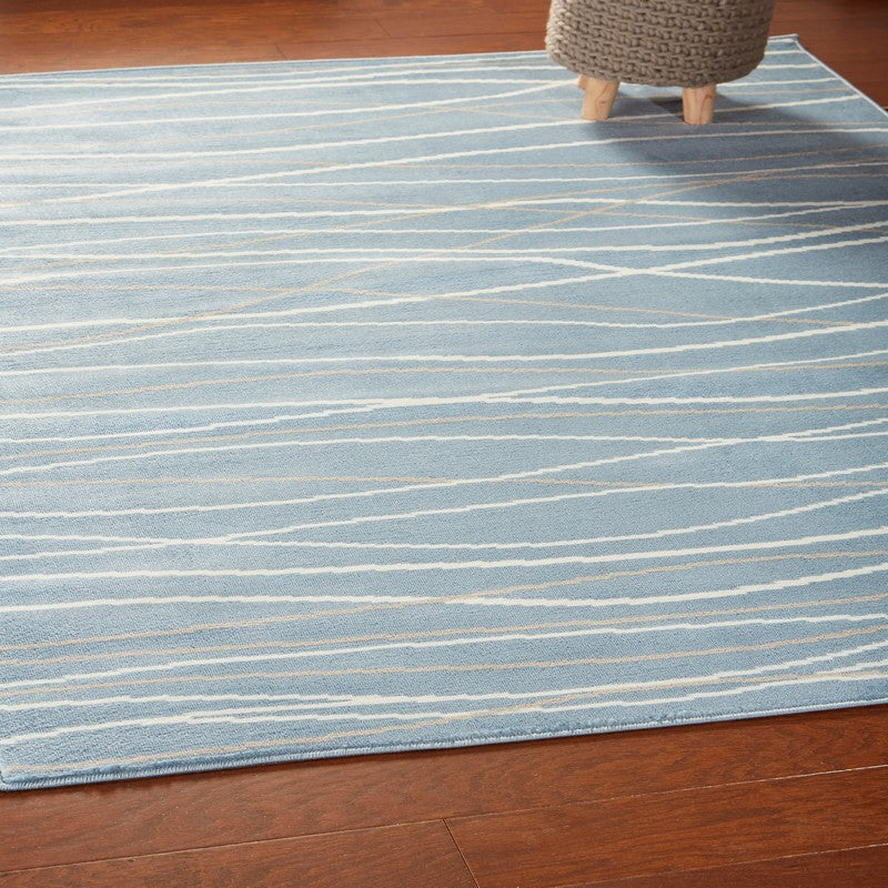 5’ x 7’ Gray Contemporary Waves Area Rug