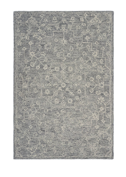 3’ x 5’ Gray Floral Finesse Area Rug