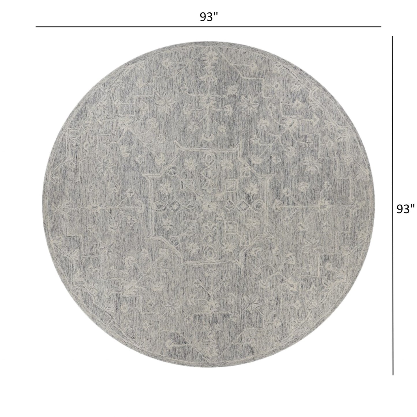 3’ x 5’ Gray Floral Finesse Area Rug